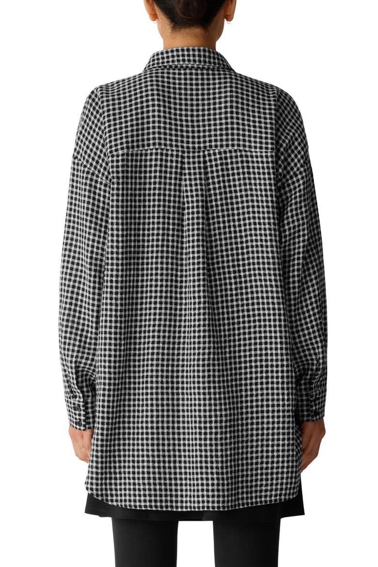 Classic Collar Longline Button-Up Shirt, Alternate, color, BLACK