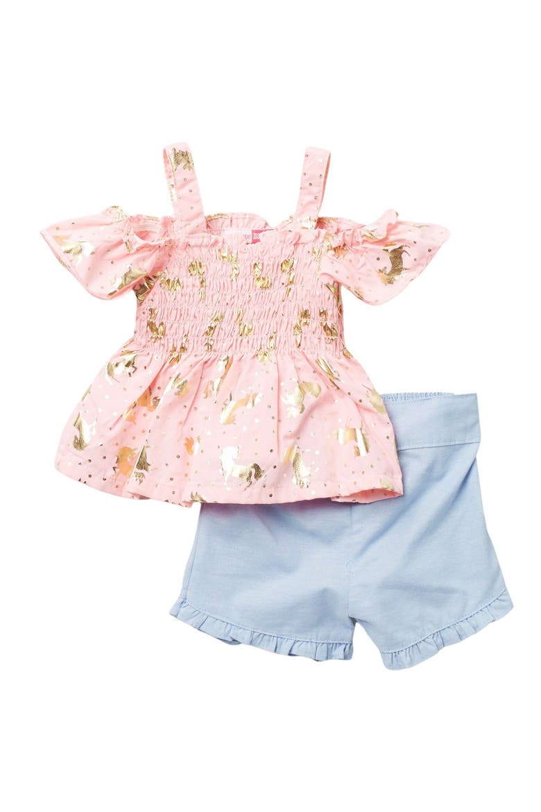 Penelope Mack Off The Shoulder Top & Shorts Set | Nordstromrack