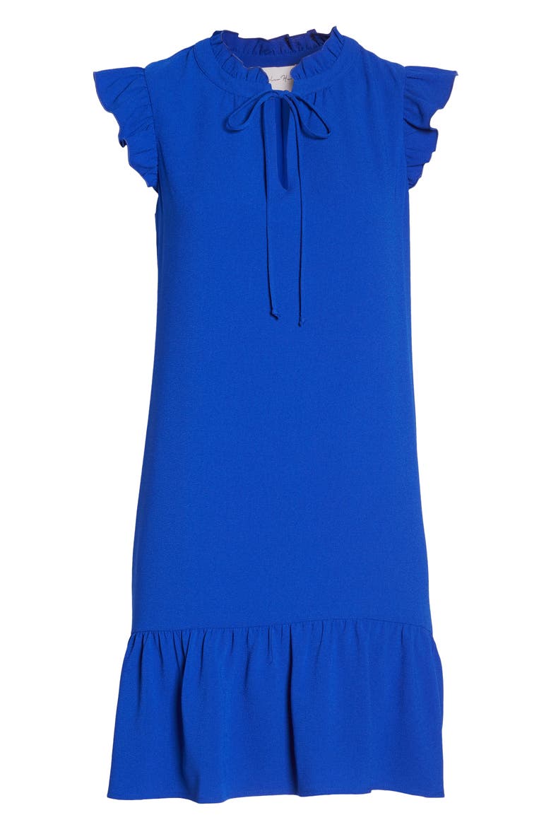 Ruffle Shift Dress, Alternate, color, ROYAL