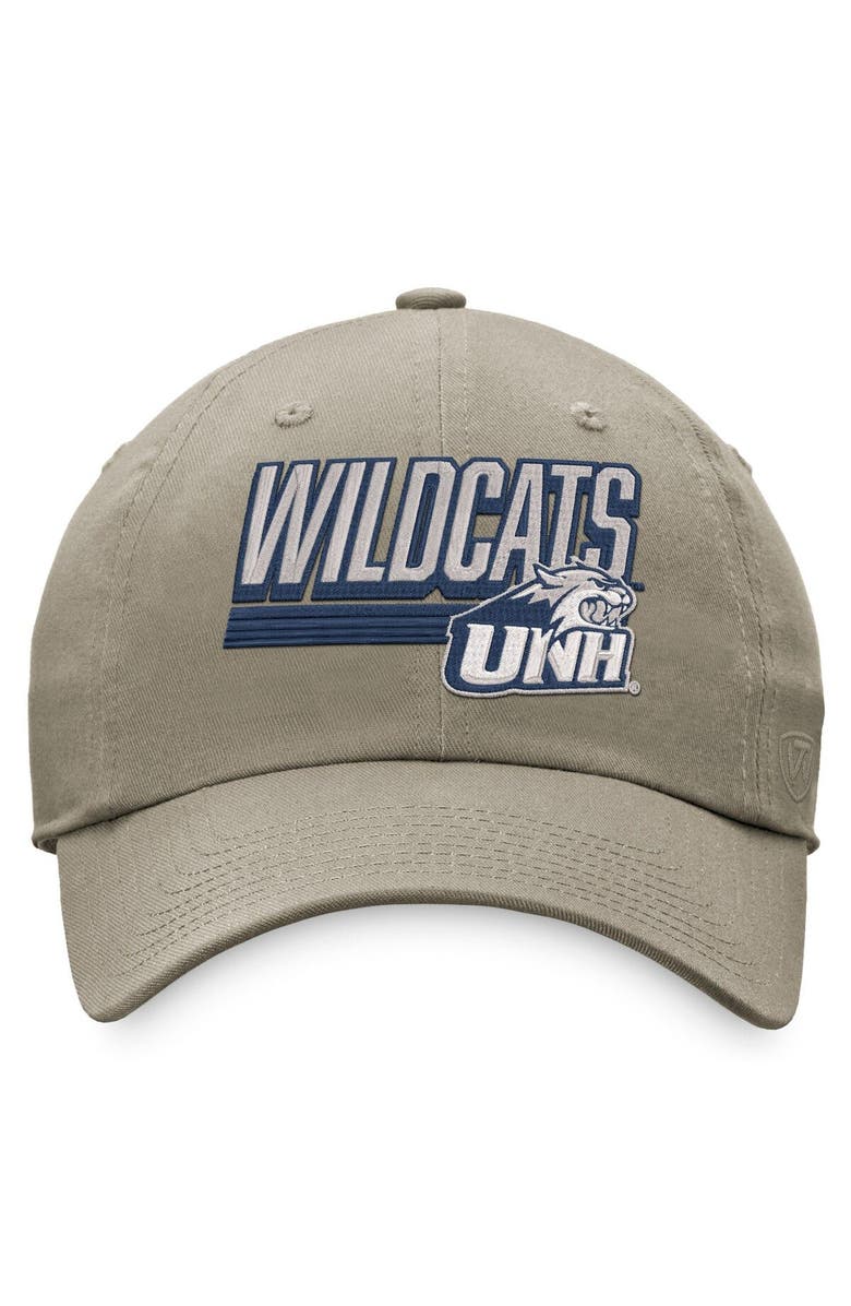 TOP OF THE WORLD Men's Top of the World Khaki New Hampshire Wildcats Slice Adjustable Hat, Alternate, color, 