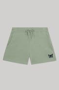 Dalix Womens Butterfly Midweight Washed Fleece Shorts