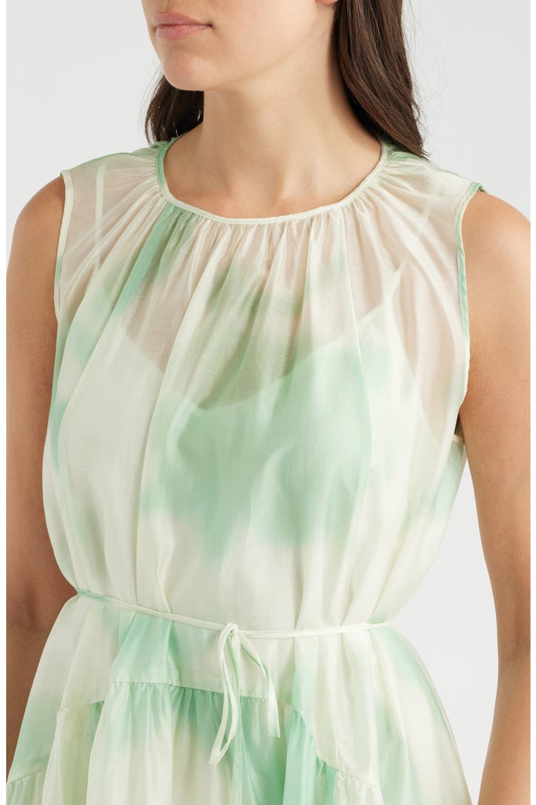 Printed Maxi Dress, Alternate, color, GREEN