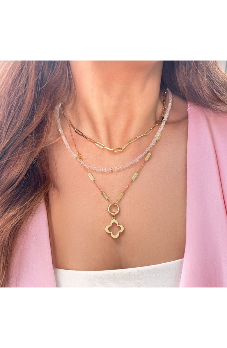 The Lovery Fine Jewelry White Topaz Bead Necklace, Alternate, color, White Topaz