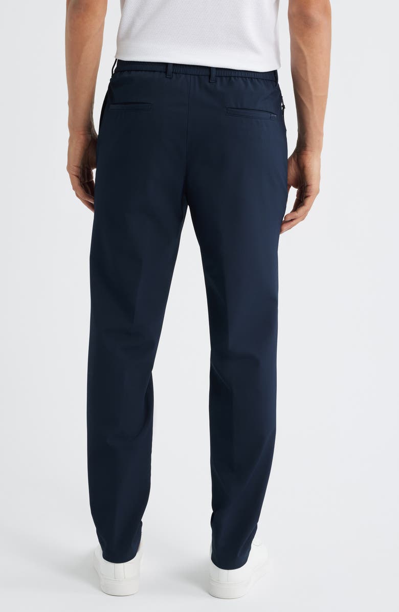 BOSS Genius Slim Fit Flat Front Twill Pants, Alternate, color, Dark Blue