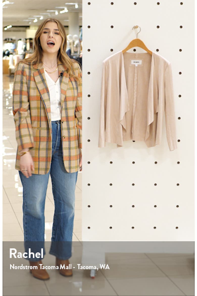 BB Dakota Drape Front Faux Suede Jacket video