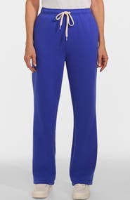 Lands' End Tall Serious Sweats High Rise Relaxed Straight Leg Pants - Set Bottom