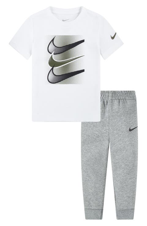 Kids' Swoosh T-Shirt & Joggers Set (Toddler & Little Kid)