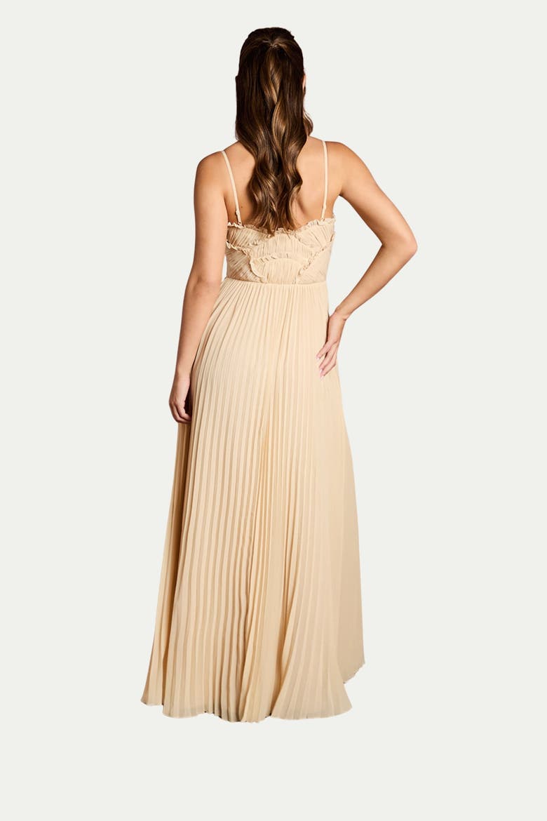 Bridesmaid Dress With Ruffle Detail, Alternate, color, Ivory