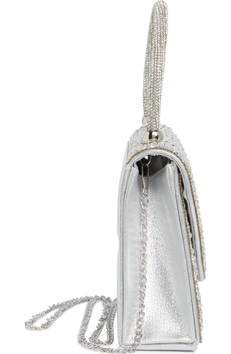 ALESSIA BIANCHI Jeweled Crystal Clutch, Alternate, color, Silver