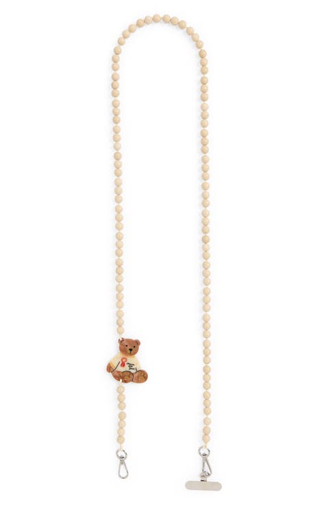 Mama Bear Beaded Crossbody Phone Strap