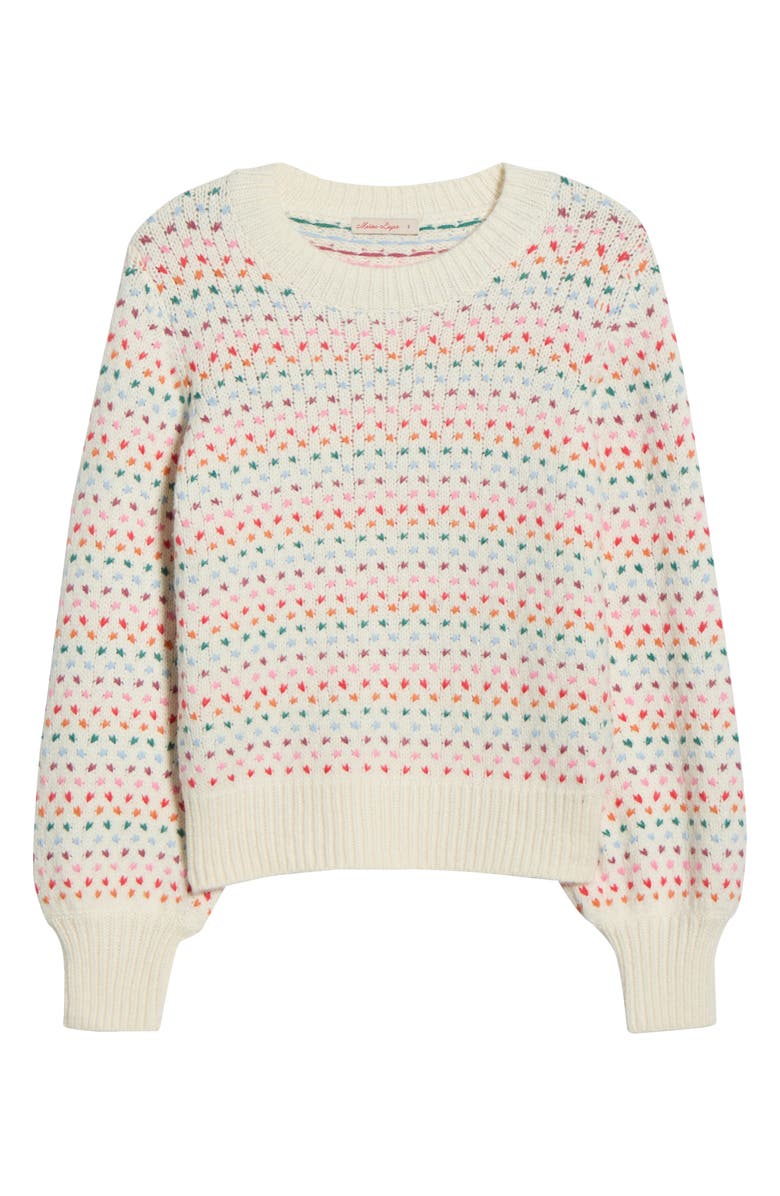 Marine Layer Alma Blouson Sleeve Sweater, Alternate, color, Rainbow