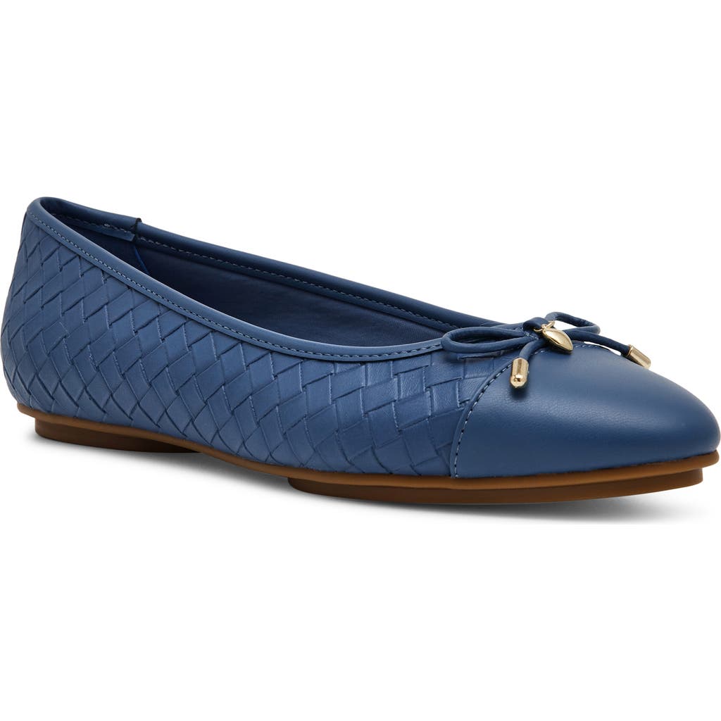 Anne Klein Luci Cap Toe Ballet Flat In Blue