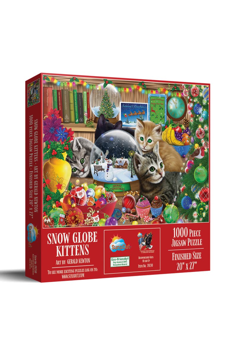 Sunsout Snow Globe Kitten 1000 piece Jigsaw Puzzle for Adults, Main, color, Multicolor