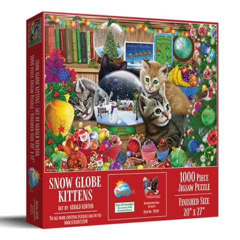 Snow Globe Kitten 1000 piece Jigsaw Puzzle for Adults