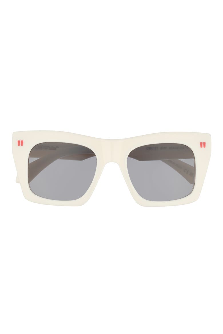 51mm Selma Square Sunglasses, Main, color, OFF WHITE/ DARK GREY