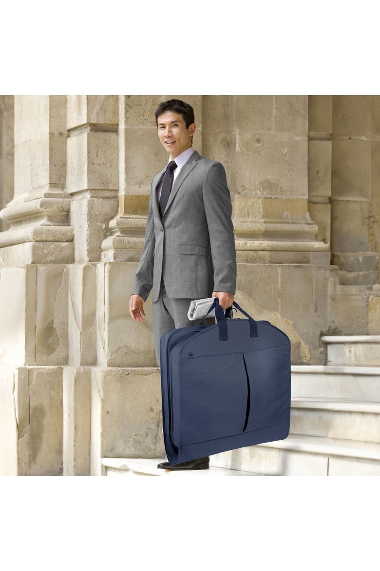 45" Deluxe Extra Capacity Travel Garment Bag with two accessory, Alternate, color, Navy