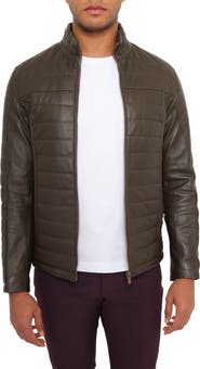 PINO BY PINOPORTE Quilted Leather Jacket