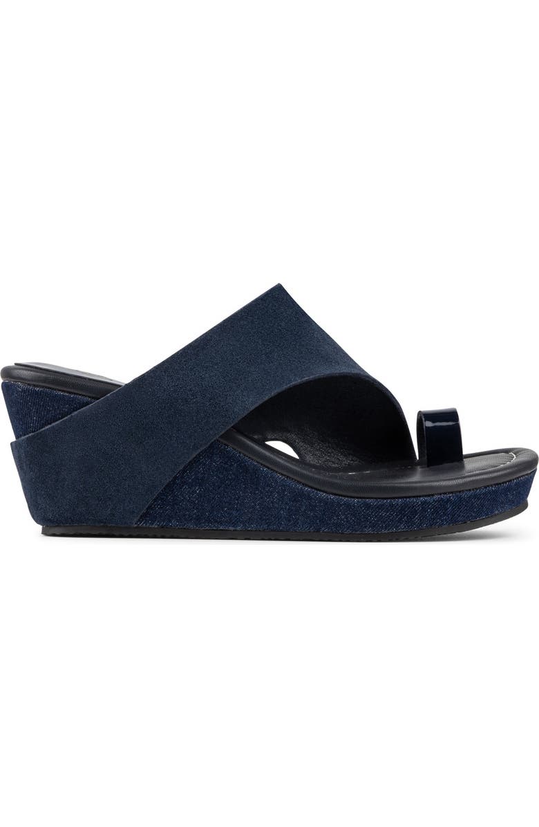 Donald Pliner Gyer Wedge Sandal, Alternate, color, Navy