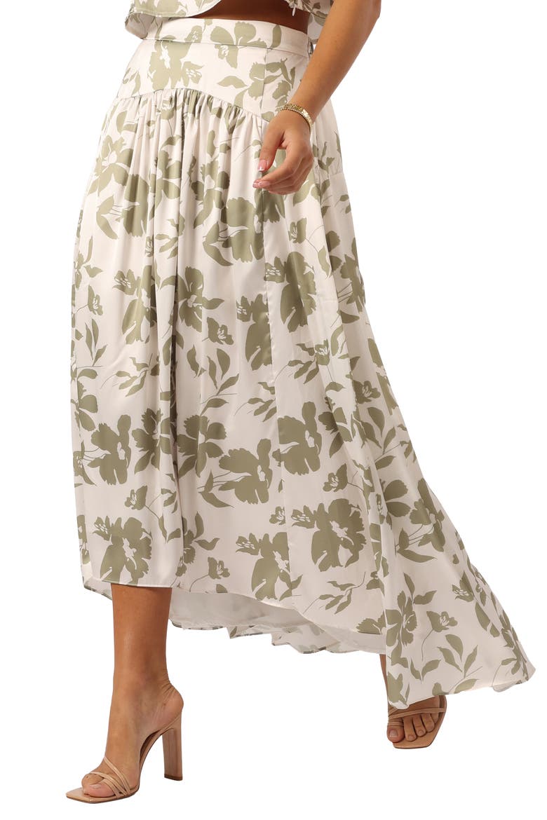 Lulu Floral Crop Tank Top & Maxi Skirt Set, Alternate, color, SAGE FLORAL