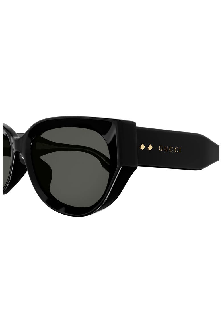 54mm Cat Eye Sunglasses, Alternate, color, BLACK