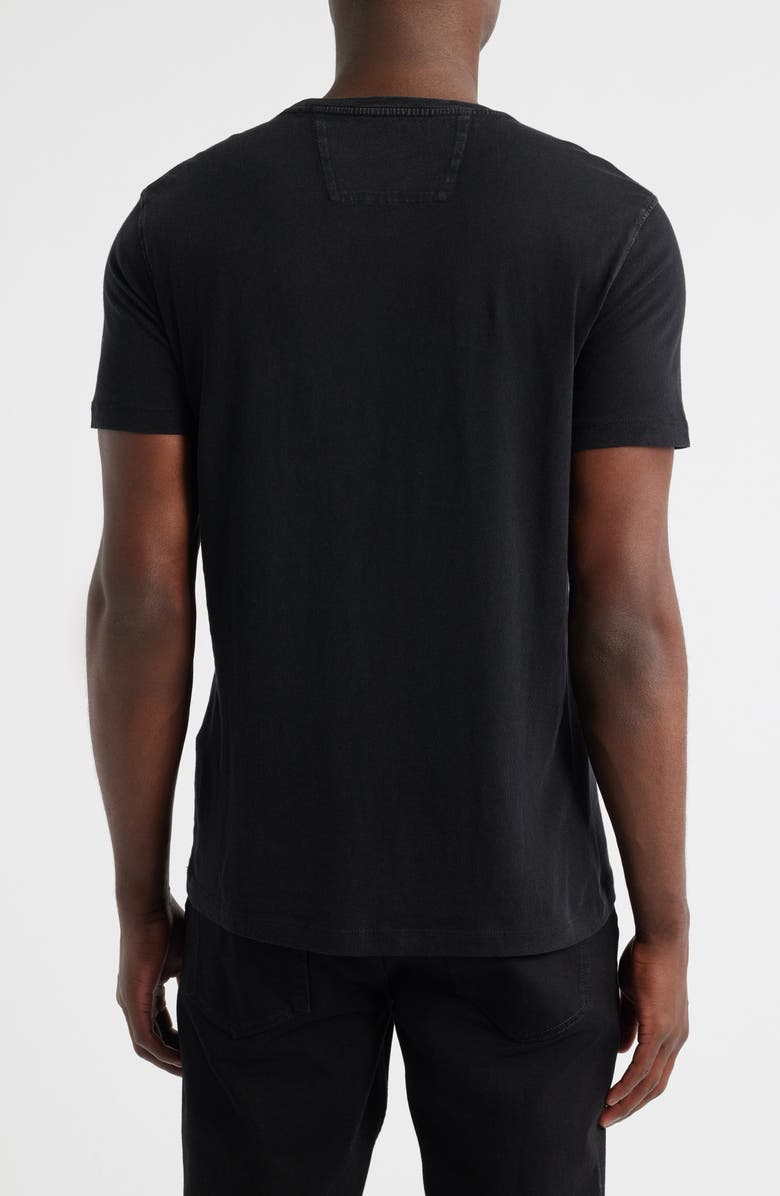 John Varvatos Skull Appliqué Organic Cotton T-Shirt, Alternate, color, Black