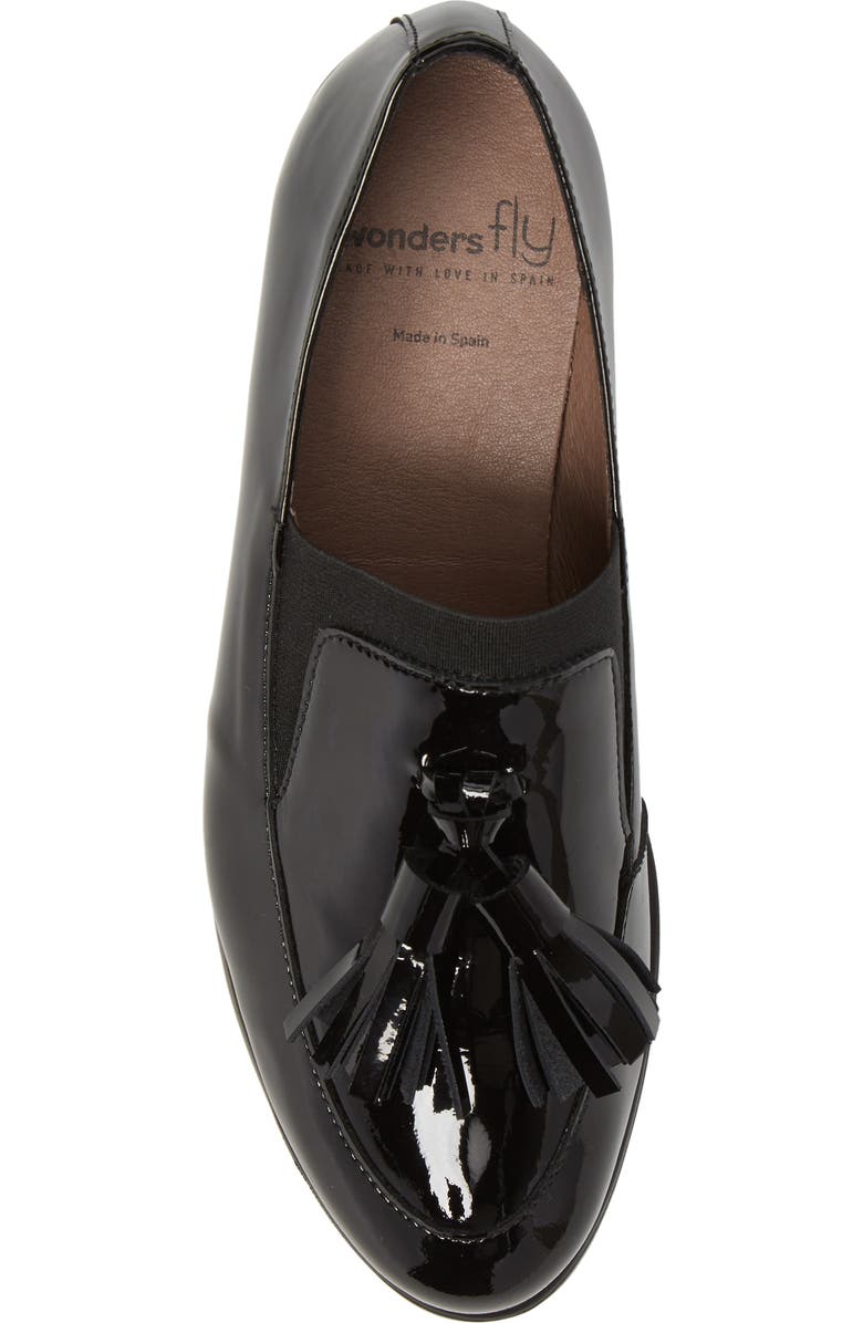 Wonders Talla Loafer Wedge, Alternate, color, Black Patent Leather