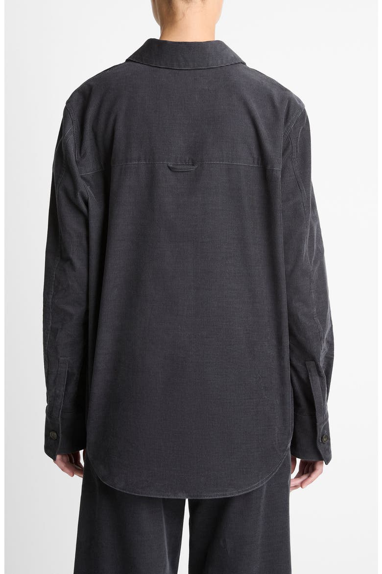 Oversize Cotton Corduroy Button-Up Shirt, Alternate, color, GRAPHITE