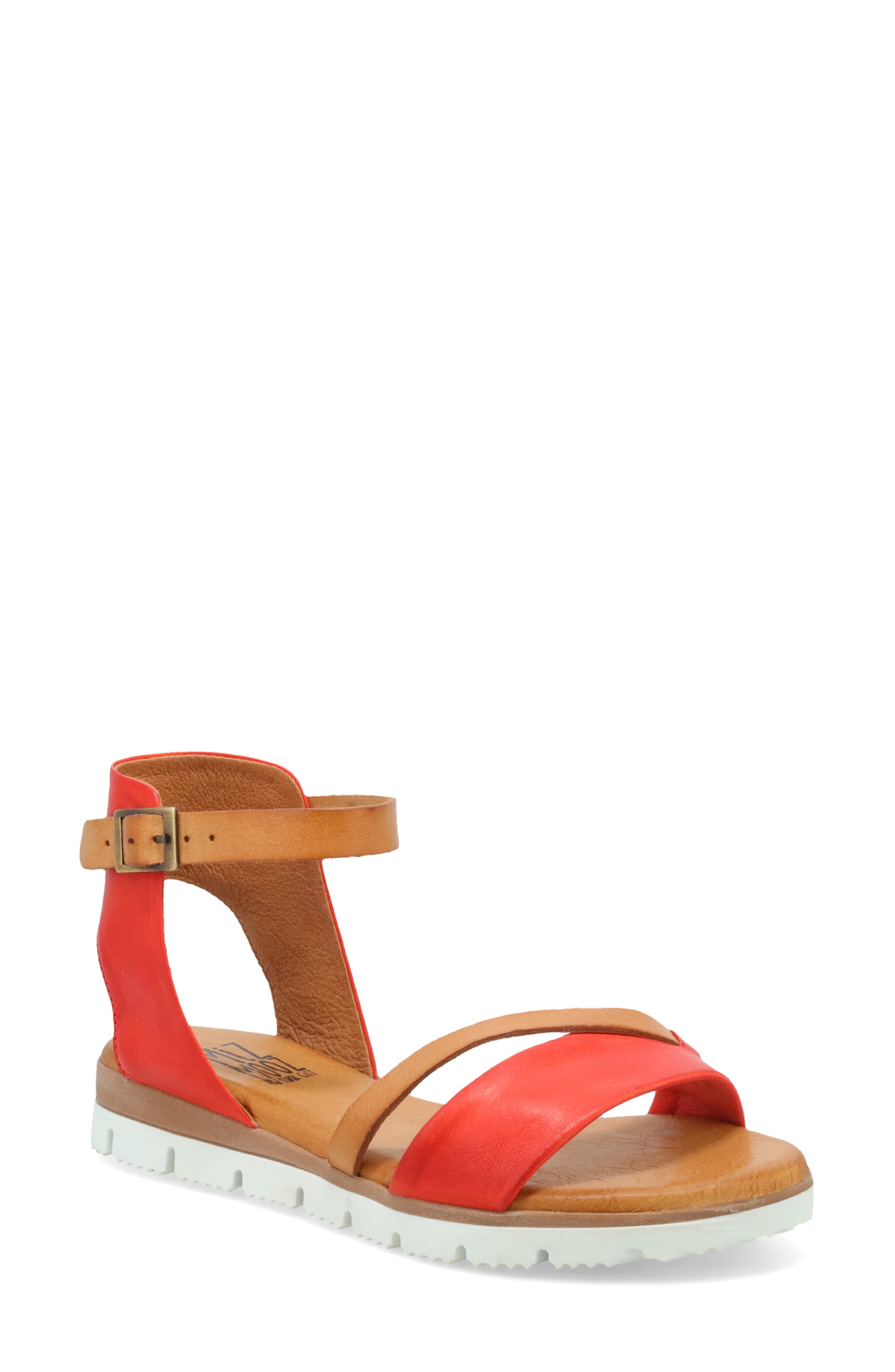 Shep Quarter Strap Sandal, Main, color, SCARLET LEATHER