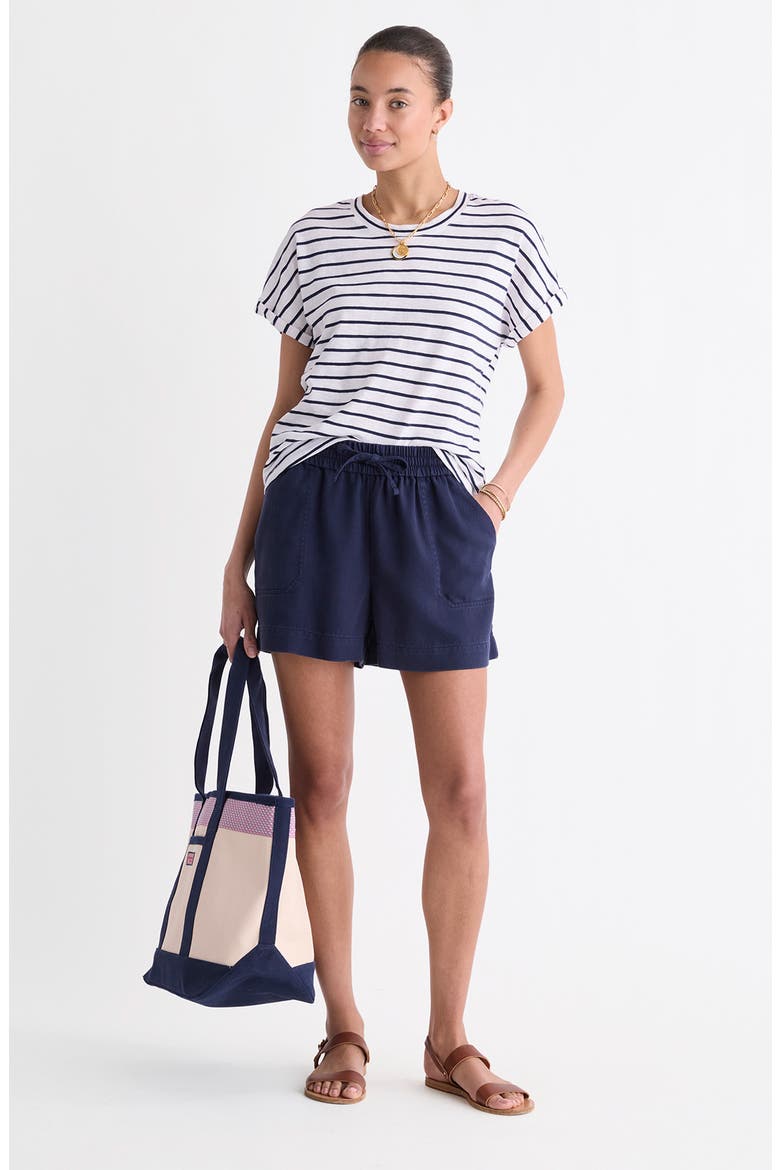 Relaxed Fit Cotton T-Shirt, Alternate, color, B.STRIPE- WHITE/ NAVY
