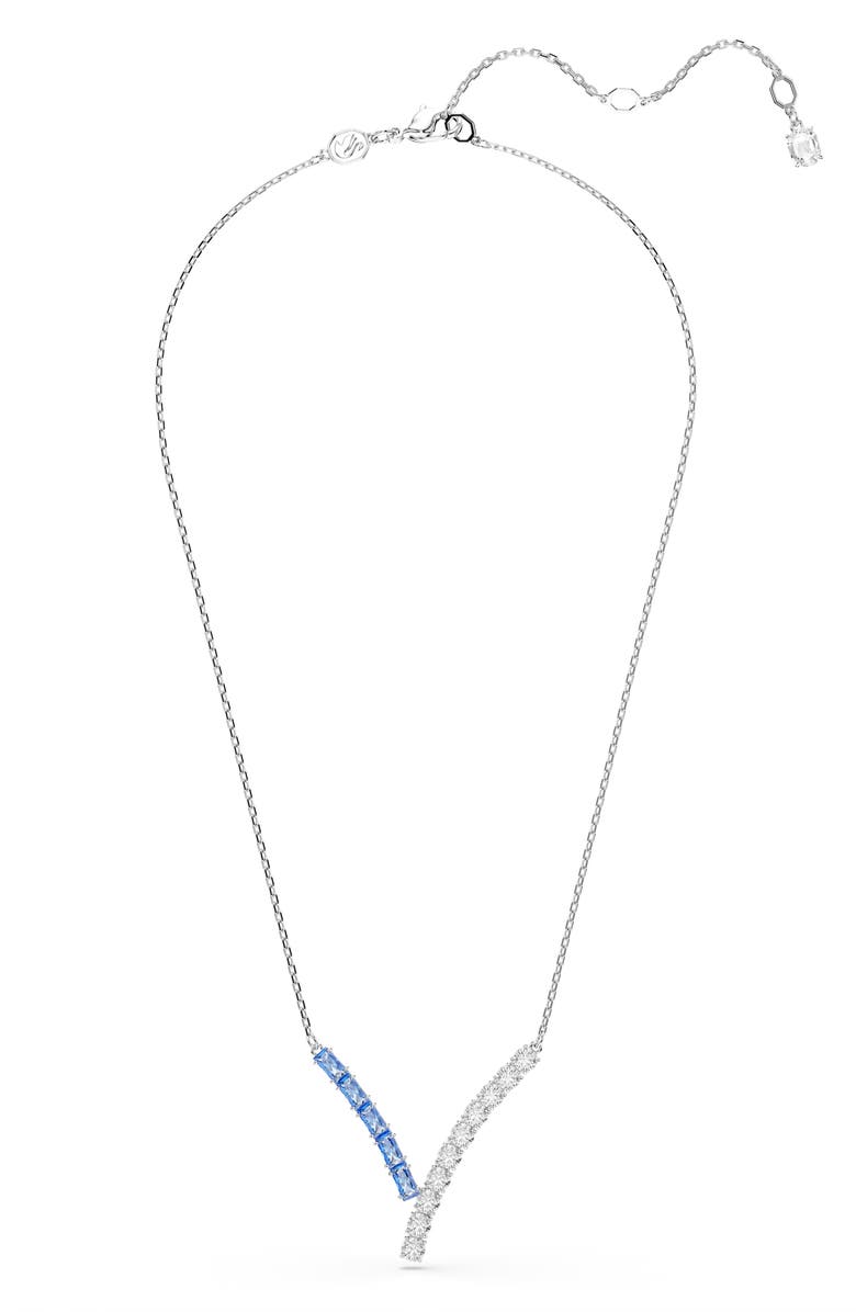 Swarovski Matrix Pendant Necklace, Alternate, color, Blue/ Silver