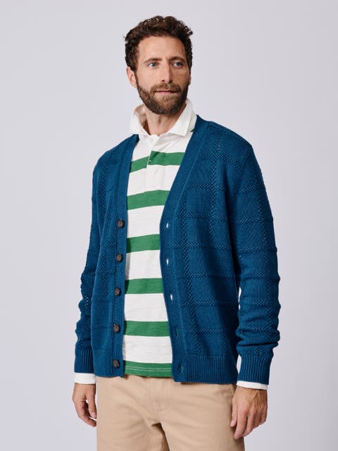 Rainham V-Neck Checked Cardigan