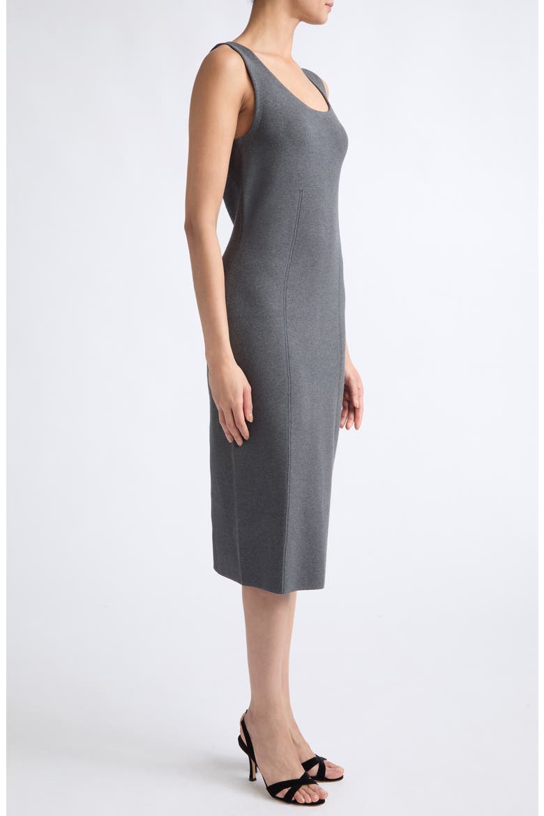 Santa Roma Scoop Neck Knit Dress, Alternate, color, MEDIUM GREY MELANGE