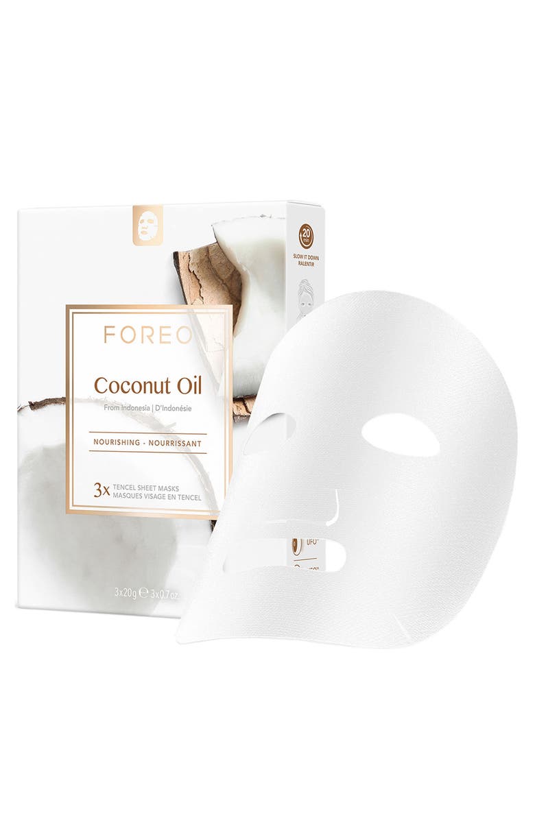 FOREO Farm To Face Sheet Mask - Coconut Oil x3, Main, color, NO COLOR