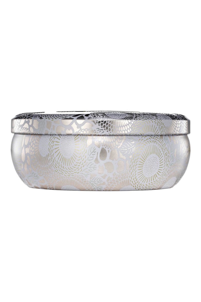 Mokara Three-Wick Tin Candle, Alternate, color, NO COLOR