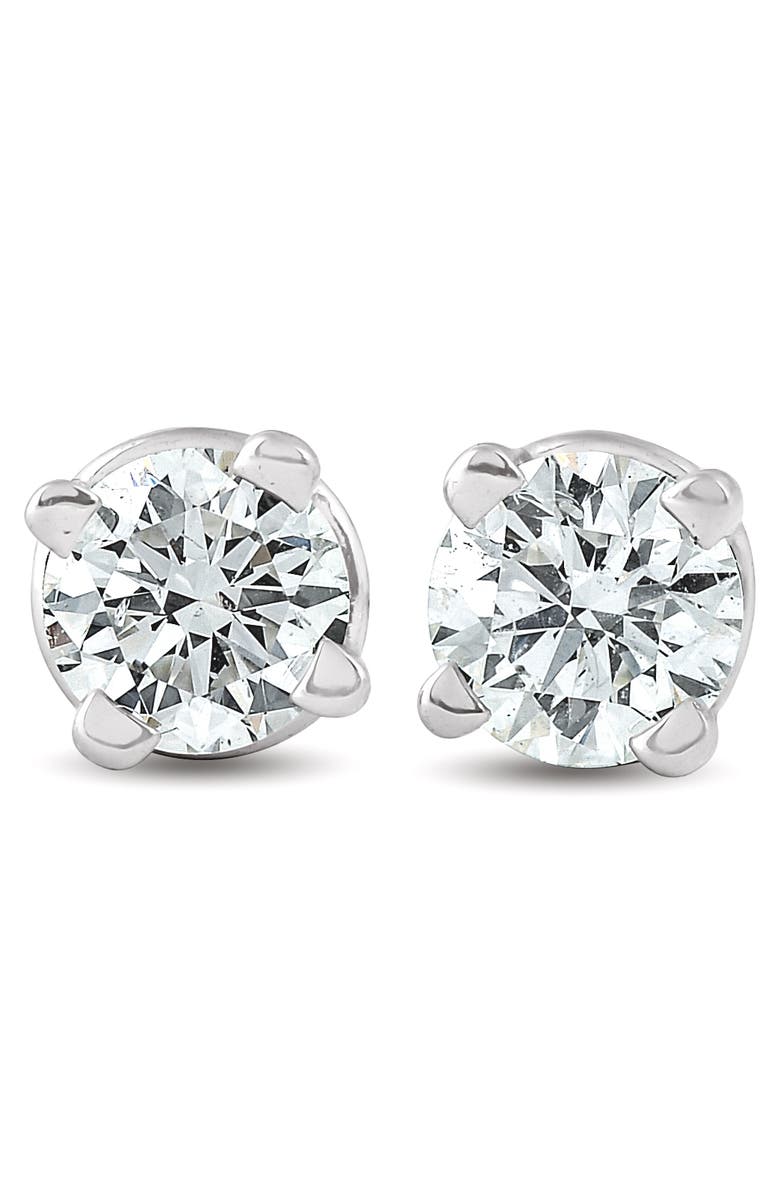 Bliss Diamond 1/3 Ct TW Small Diamond Studs 14k Gold Lab Grown, Main, color, 14K White Gold