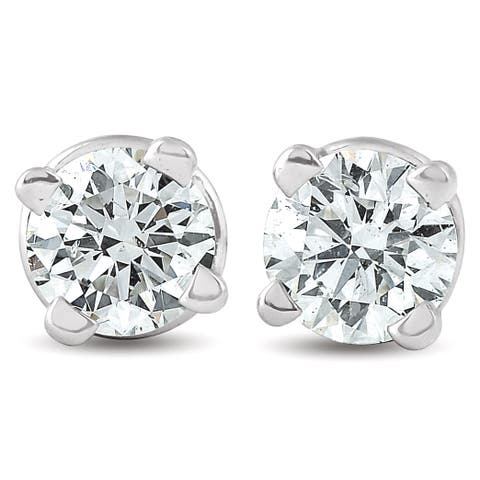 1/3 Ct TW Small Diamond Studs 14k Gold Lab Grown