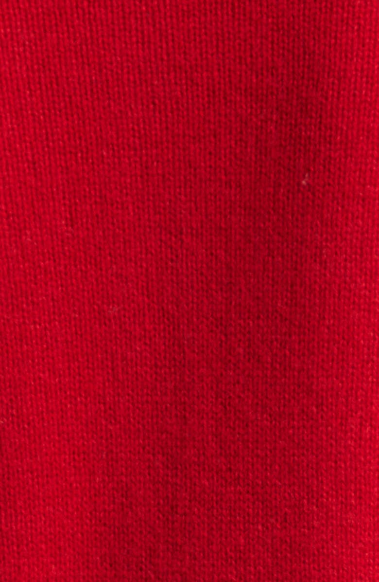 Sporty & Rich Cashmere & Wool Cardigan, Alternate, color, Ruby