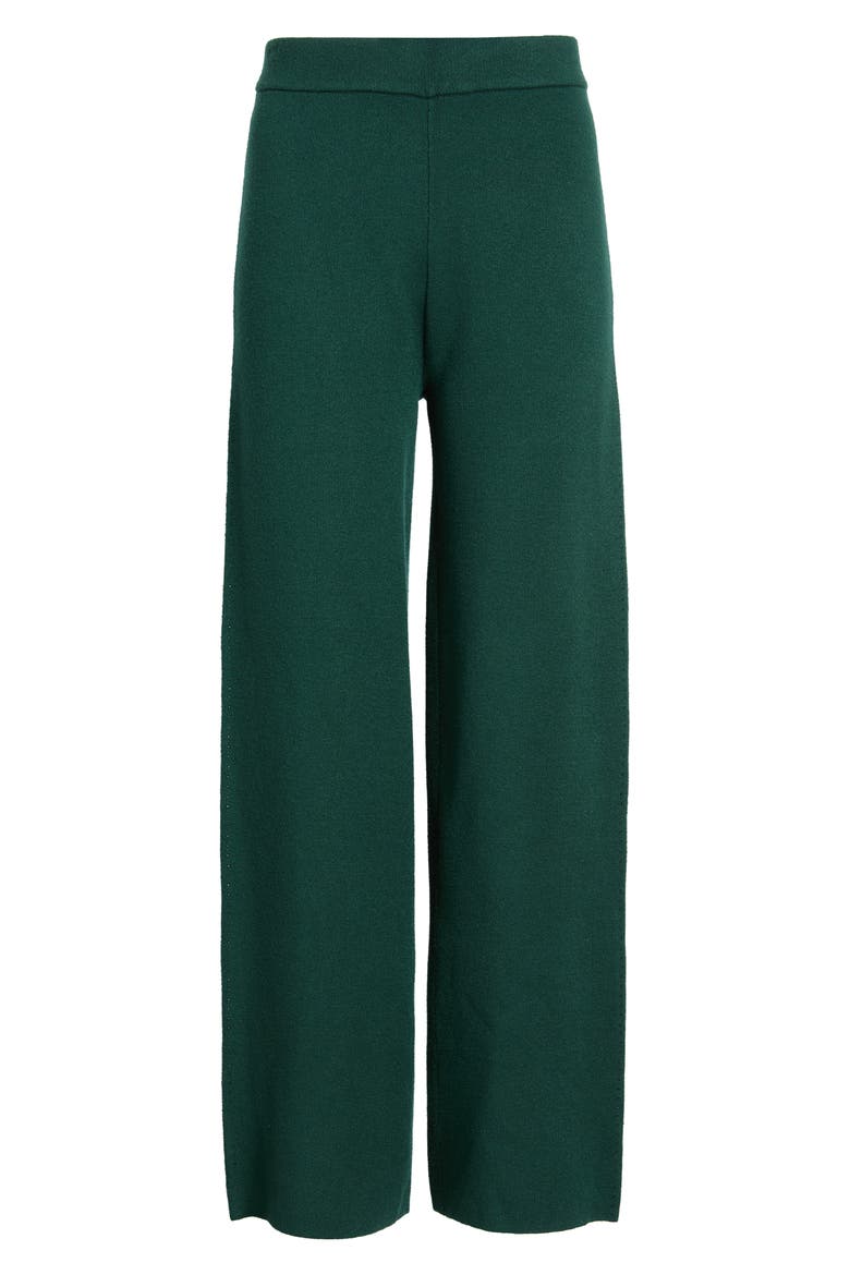 Heat Set Side Stripe Sweater Pants, Main, color, PINE FOREST