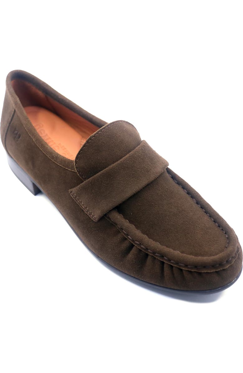 Gentle Souls Crew Woven Leather Loafer, Main, color, Moss Suede