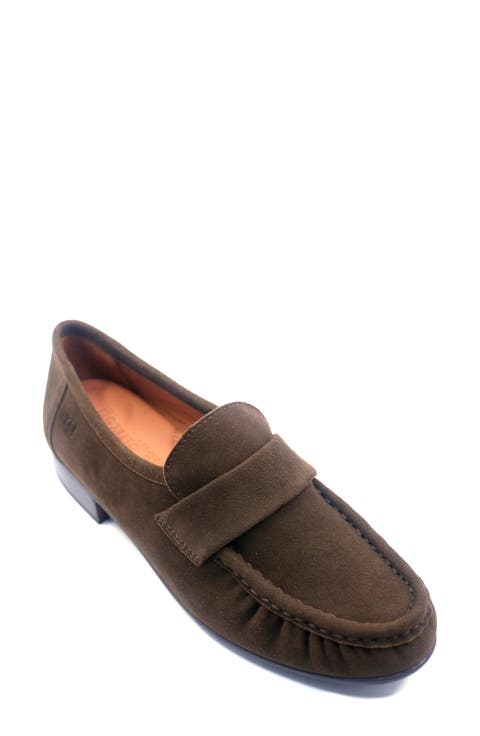 Crew Woven Leather Loafer (Women)