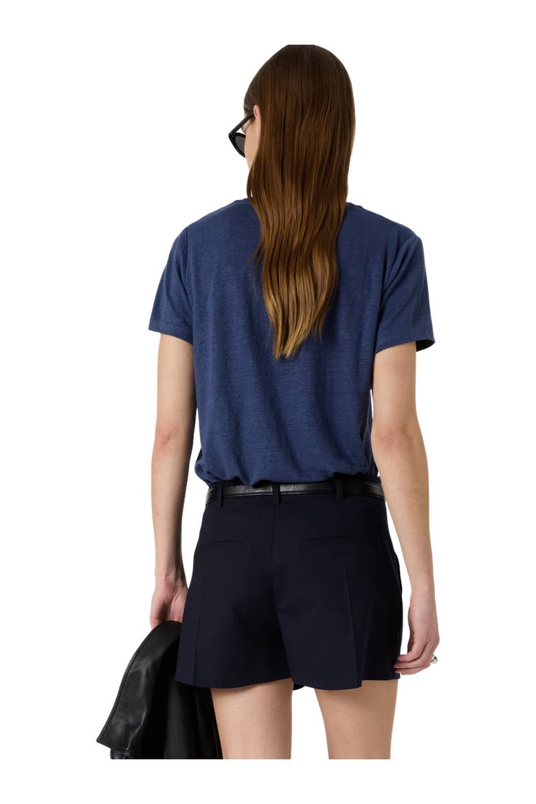 Mirana Linen V-Neck T-Shirt, Alternate, color, Indigo