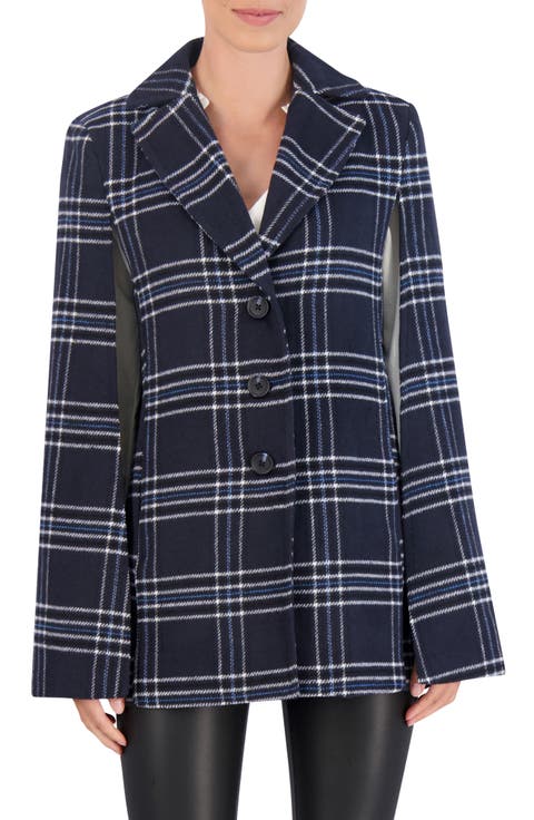 Plaid Cape Jacket