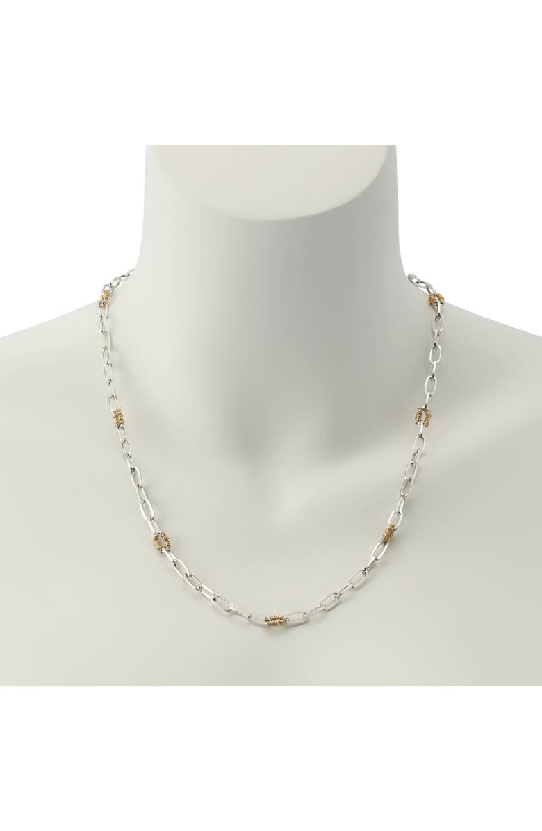 Robert Lee Morris Paperclip Chain Necklace, Alternate, color, Two Tone
