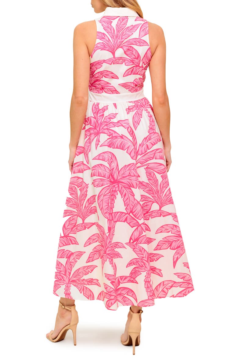 Trpoical Print Sleeveless Maxi Shirtdress, Alternate, color, IVORY PINK