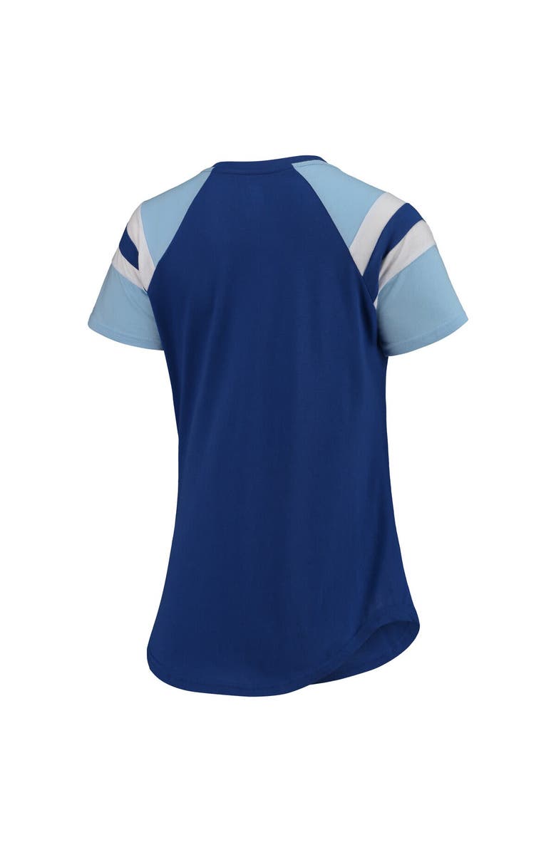 STARTER Women's Starter Royal/Blue Kansas City Royals Game On Notch Neck Raglan T-Shirt, Alternate, color,