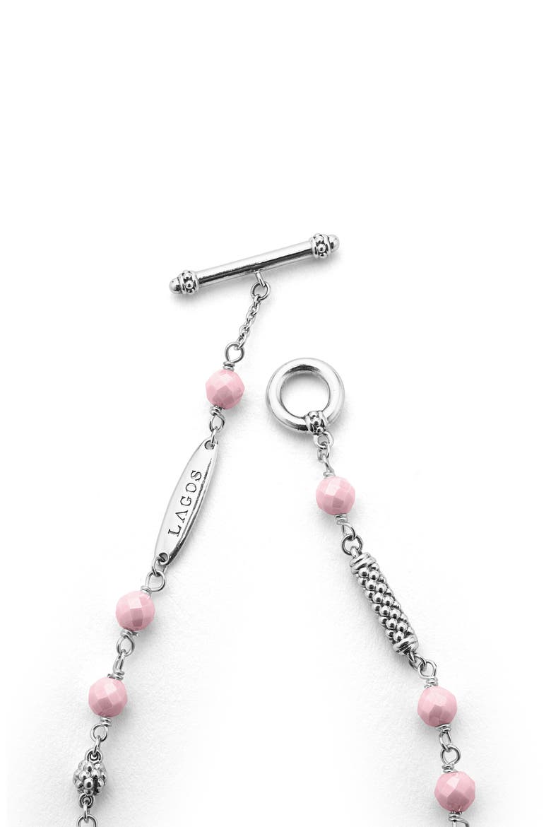 Caviar Icon Pink Ceramic Bead Toggle Bracelet (Nordstrom Exclusive), Alternate, color, PINK