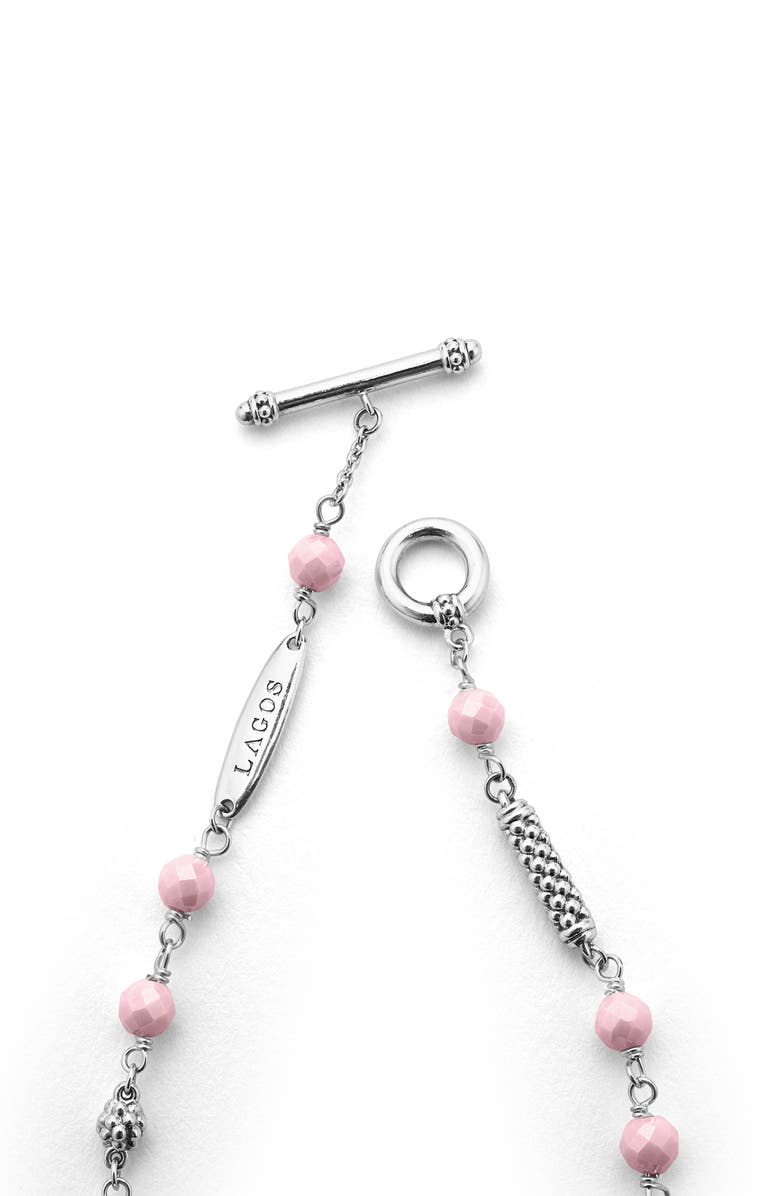 LAGOS Caviar Icon Pink Ceramic Bead Toggle Bracelet, Alternate, color, Pink