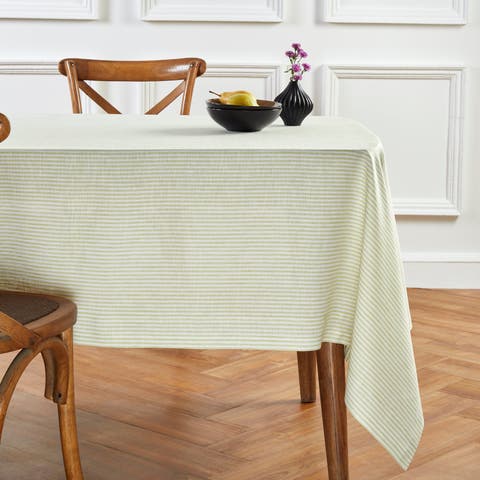Linen Tablecloth - Narrow Stripe