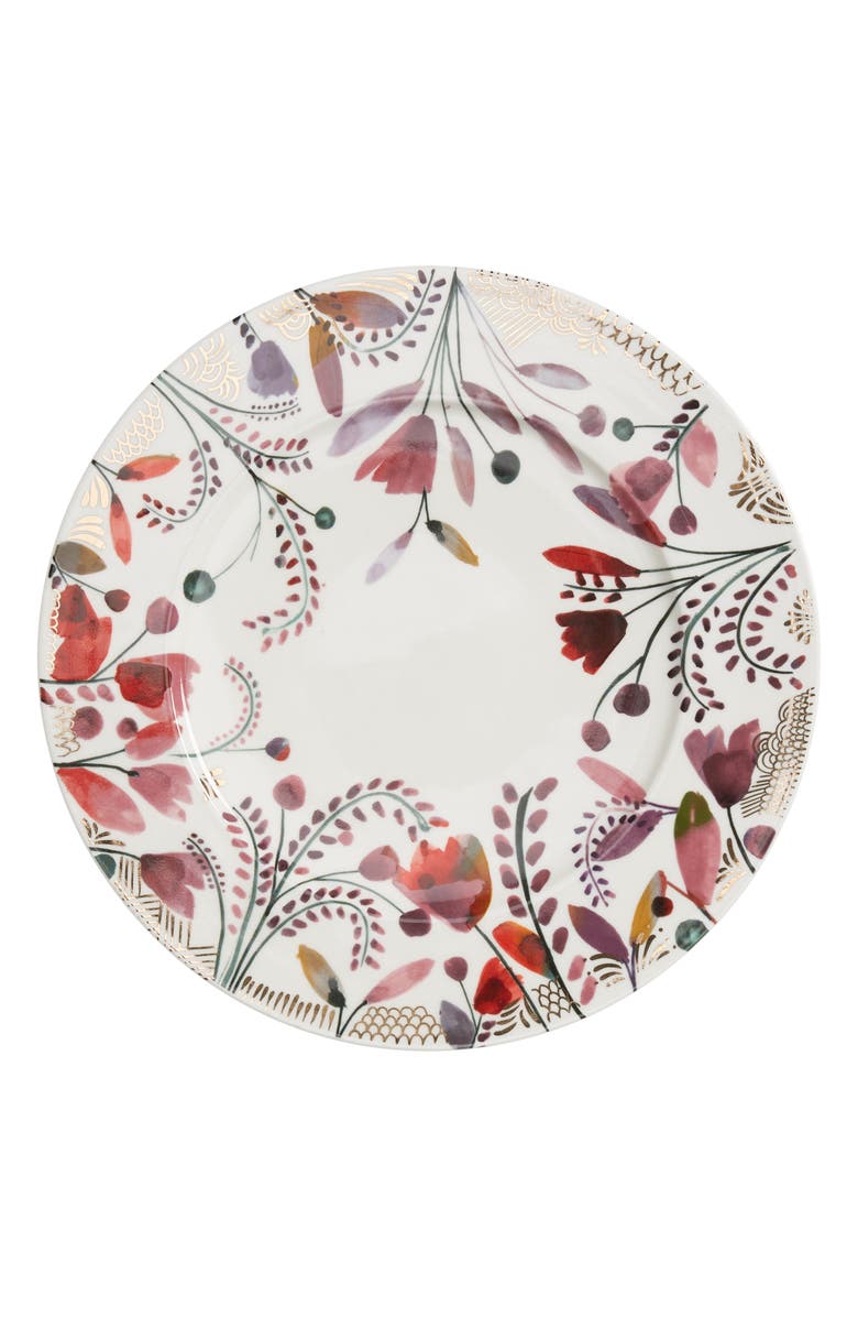 Anthropologie Home Pheasant Moths Set of 4 Dinner Plates, Main, color,
