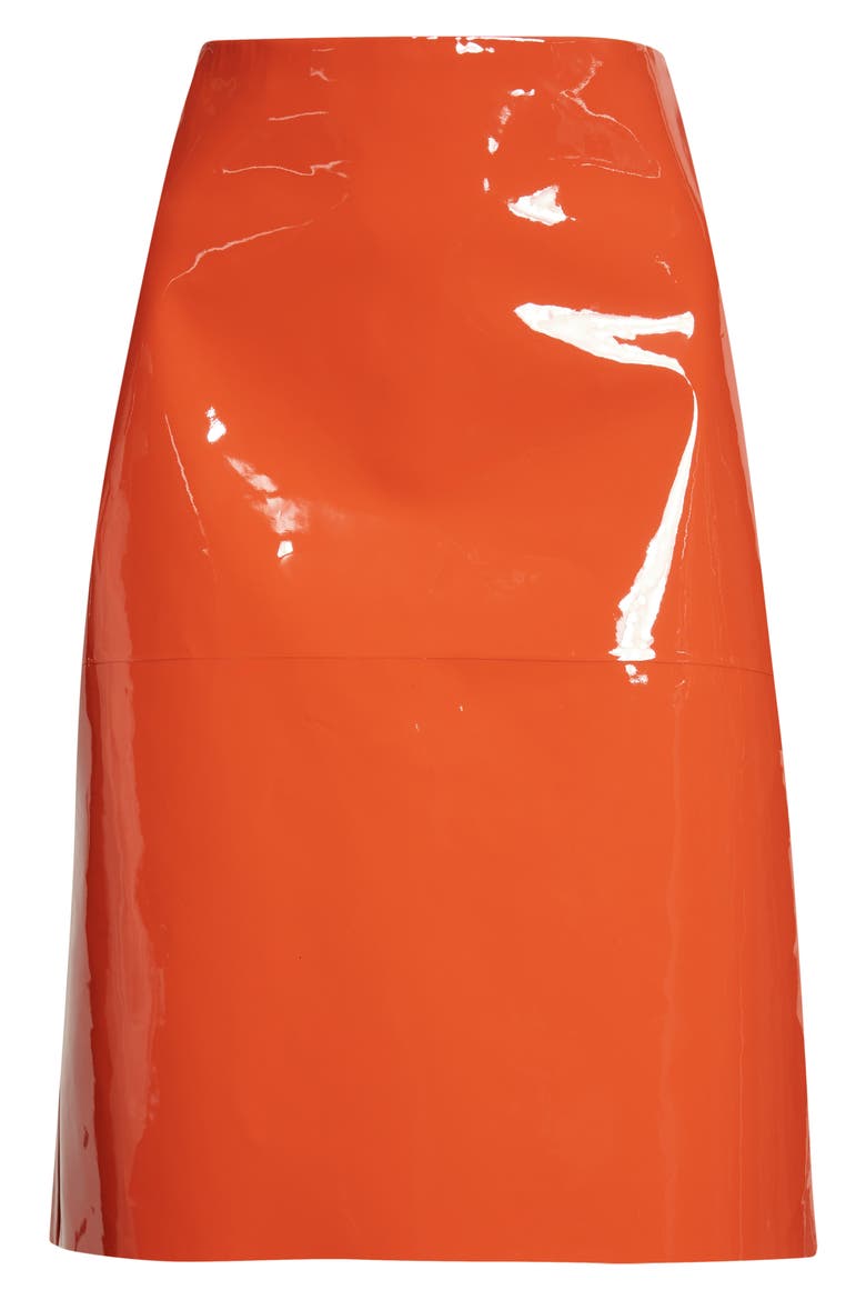 Patent Leather Pencil Skirt, Alternate, color, LIGHT SIENA